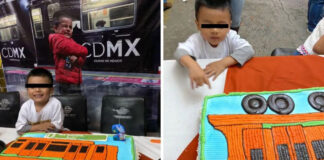 Niño celebra su cumpleaños ¡con temática del Metro! niño