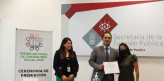 Contralora de Puebla capital gana premio por acciones de vigilancia secretaria