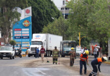 En Avenida Reforma caos vial por derrame de diesel Avenida-Reforma