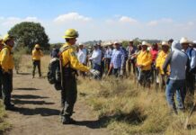 Ejidatarios son capacitados en combate de incendios forestales Ejidatarios