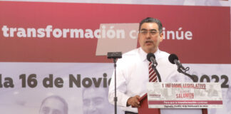 Salomón Céspedes reafirma aspiraciones a gubernatura de Puebla en 1er informe salomón-céspedes