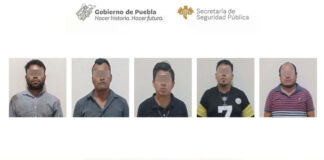 Con drogas detienen a asaltantes de transporte público en Puebla transporte