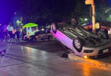 Conductor ebrio es detenido tras ocasionar volcadura en Cholula volcadura