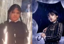 Joven realiza fiesta temática de Merlina y se vuelve viral Joven