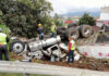 Tráiler vuelca y destruye casa en Huauchinango; hay un herido Tráiler