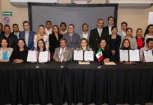 Paola Angon firma convenio de colaboración con Fuerza Migrante
