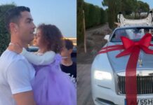 ¡Con todo y moño! Georgina le regala un Rolls Royce a Cristiano de Navidad