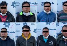 Detienen a ocho hombres por robo a casa en Xonacatepec hombres