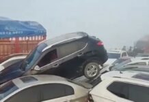 Niebla causa carambola de más de 200 autos en China Niebla
