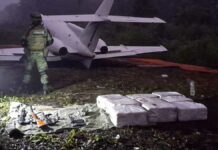 Aseguran en Chiapas aeronave con 270 kg de cocaína Chiapas