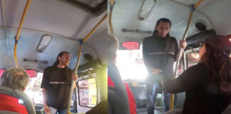 Ladrón nervioso saca un acordeón para robar a pasajeros de microbús Ladrón