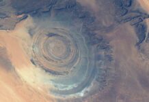 Captan ‘El Ojo del Sáhara’ desde la Estación Espacial Internacional Ojo