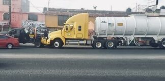 Recuperan pipa con gas LP tras persecución en Tepeaca Pipa