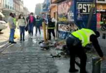 Conductor se pasa luz roja y provoca choque en Centro Histórico