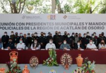 Encabeza Sergio Salomón reunión con ediles y mandos policiales