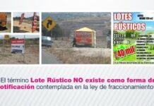 ¡Ojo! Venta de “Lotes Rústicos” es ilegal, advierten Lotes