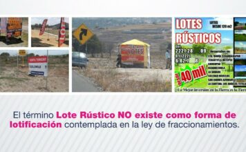 ¡Ojo! Venta de “Lotes Rústicos” es ilegal, advierten Lotes