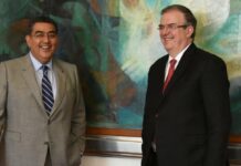 Sergio Salomón se reúne con canciller Marcelo Ebrard
