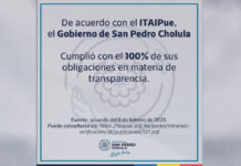 San Pedro Cholula cumple con obligaciones en transparencia: ITAIPUE Cholula