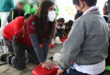 Capacitan a alumnos en primeros auxilios en “Martes Ciudadano” en Texmelucan