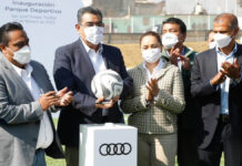 Sergio Salomón inaugura Parque Deportivo en San José Chiapa Parque