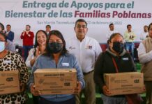 Sergio Salomón entrega apoyos en San Martín Texmelucan Sergio