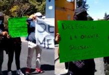 Policías auxiliares de Puebla marchan para pedir mejoras laborales