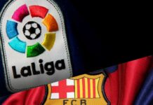 Liga española rechaza y repudia el caso Negreira Logo LaLiga y FC Barcelona