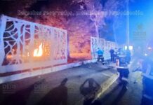 Conductor pierde el control de su auto y termina incendiado en Parque Ecológico