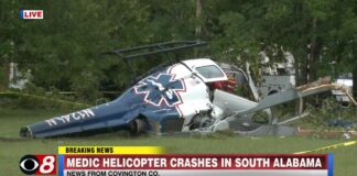 Se desploma helicóptero militar en Alabama; no se reportan sobrevivientes helicóptero