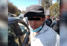 Sujeto cae tras persecución y balacera en San Baltazar Tetela Sujeto