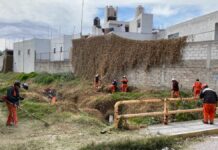 OOSL interviene en barranca y vasos reguladores para evitar inundaciones