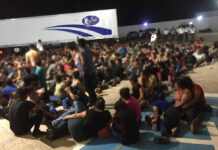 Rescatan a 343 migrantes abandonados en caja de tráiler en Veracruz