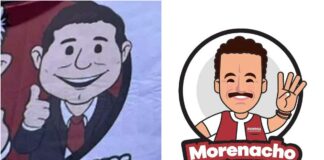Armenta vs “Morenacho”: promueven aspiraciones con caricaturas caricatura