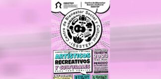 Centro Cultural ISSSTEP anuncia talleres artísticos y recreativos centro