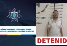 César “N” es detenido abuso sexual en Plaza de San Pedro Cholula César
