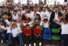 Sergio Salomón y Gaby Bonilla celebran Día de la Niñez en Casa de Ángeles