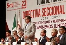 Gobernador asiste a tomas de protesta de dirigentes de secciones 51 y 23 SNTE Gobernador