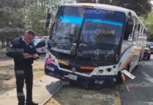 Ruta Cree Madero pierde frenos y choca en Bulevar del Niño Poblano Ruta