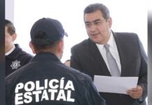Sergio Salomón refrenda respaldo a elementos de la Policía Estatal Sergio Salomón