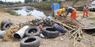 Retiran media tonelada de basura en Vaso Regulador Puente Negro Vaso
