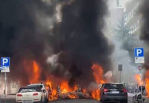 Explota camioneta en pleno centro de Milán Milán