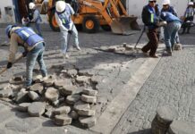 Inician obras viales en el Centro Histórico de Puebla obras