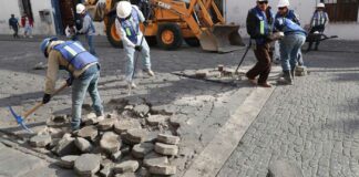 Inician obras viales en el Centro Histórico de Puebla obras