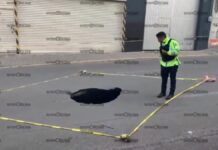 Socavón en la 25 sur se generó por desgaste; será intervenido en tres días