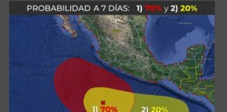 Conagua vigila zona de baja presión en el Pacífico mexicano