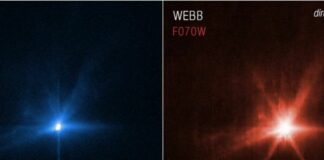 Hubble detecta nube de rocas tras impacto de sonda DART con asteroide