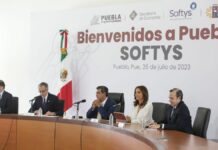 Sergio Salomón anuncia llegada de Softys a Puebla