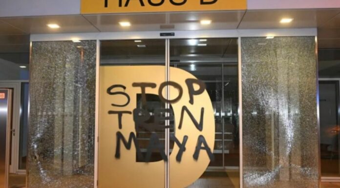 Protestan contra Tren Maya en Berlín