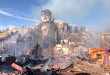 China: incendio deja daños en el Templo del Gran Buda Templo